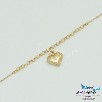 Gold Anklet - Heart Design-MA0133